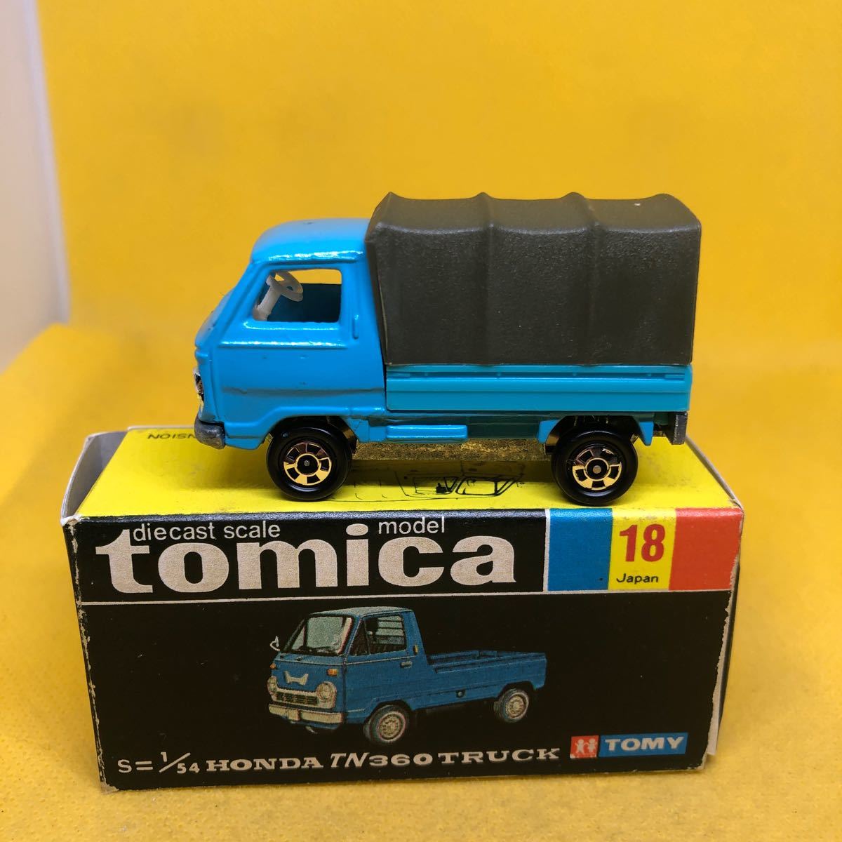 トミカ　日本製　黒箱　18 ホンダ　TN360 トラック　当時物　絶版_画像1
