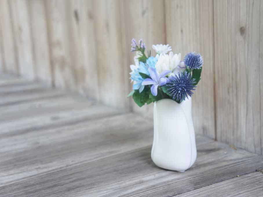 [..] синий фиолетовый белый домашний алтарь для Mini pot . цветок симпатичный ... искусственный цветок . починка не необходимо .. передний подарок 