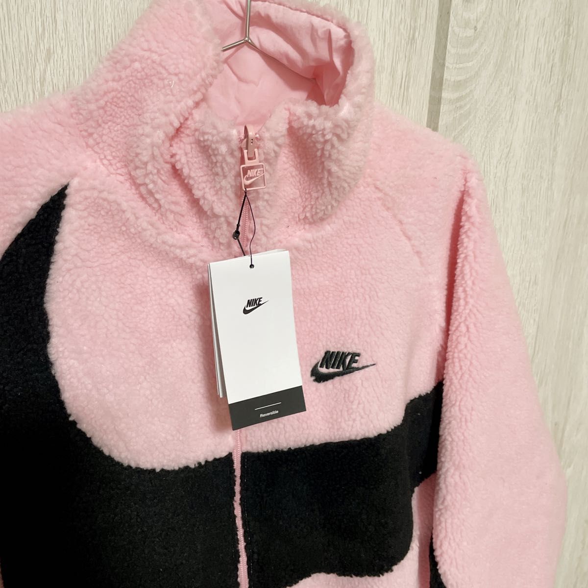 新品 NIKE リバーシブル ボア ジャケット ピンク 男女兼用 2XL 新品 NIKE リバーシブル ボア ジャケット ピンク 男女兼用 2XL