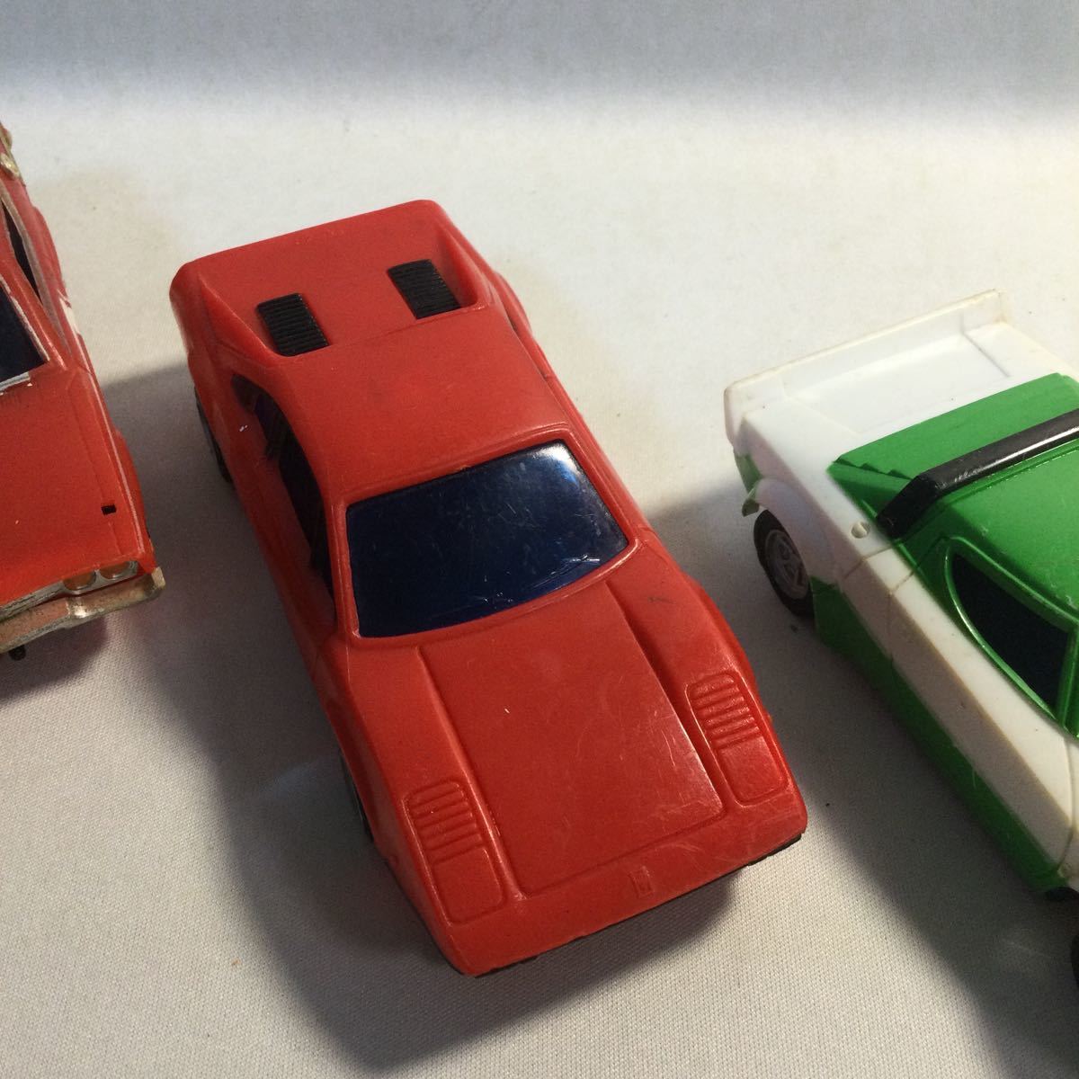 旧バンダイ製/プラスチック車3台セット/1970年代LUCEGSⅡ/Ferrari/緑不明/サイズ7-10cm程/フェラーリルーチェスポーツカースーパーカーの画像3