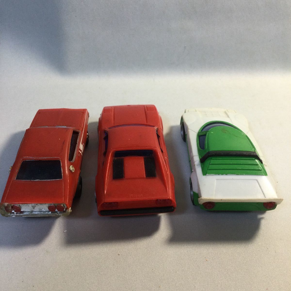 旧バンダイ製/プラスチック車3台セット/1970年代LUCEGSⅡ/Ferrari/緑不明/サイズ7-10cm程/フェラーリルーチェスポーツカースーパーカーの画像8