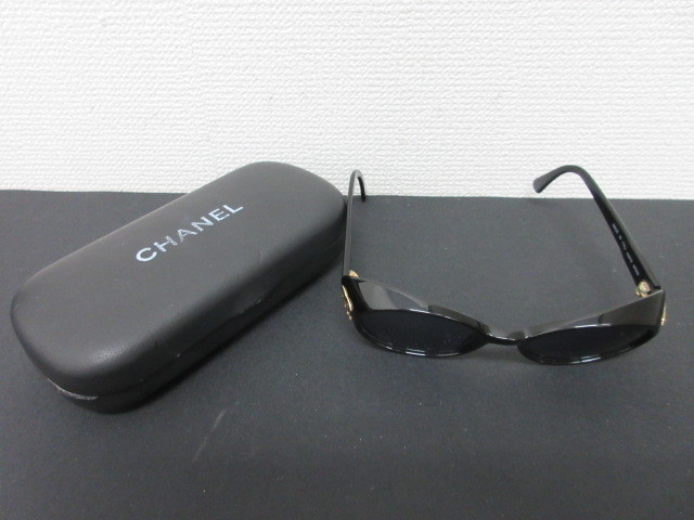 CHANEL シャネル 05976 94305 ココマーク サングラス メガネ 眼鏡 メンズ レディース ブラック系 ケース付き #34540