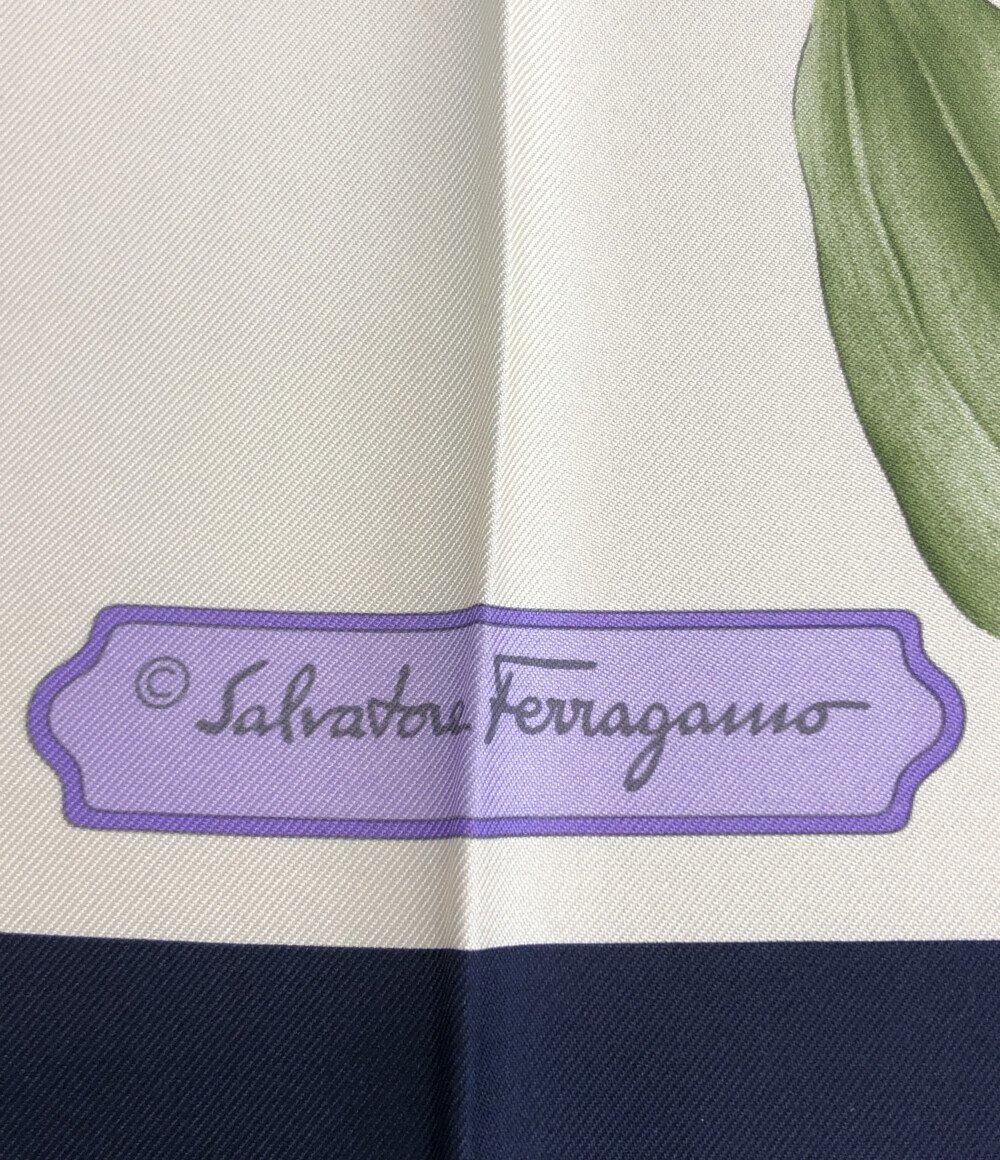サルバトーレフェラガモ スカーフ シルク100% 花柄 レディース Salvatore Ferragamo [0304]_画像2