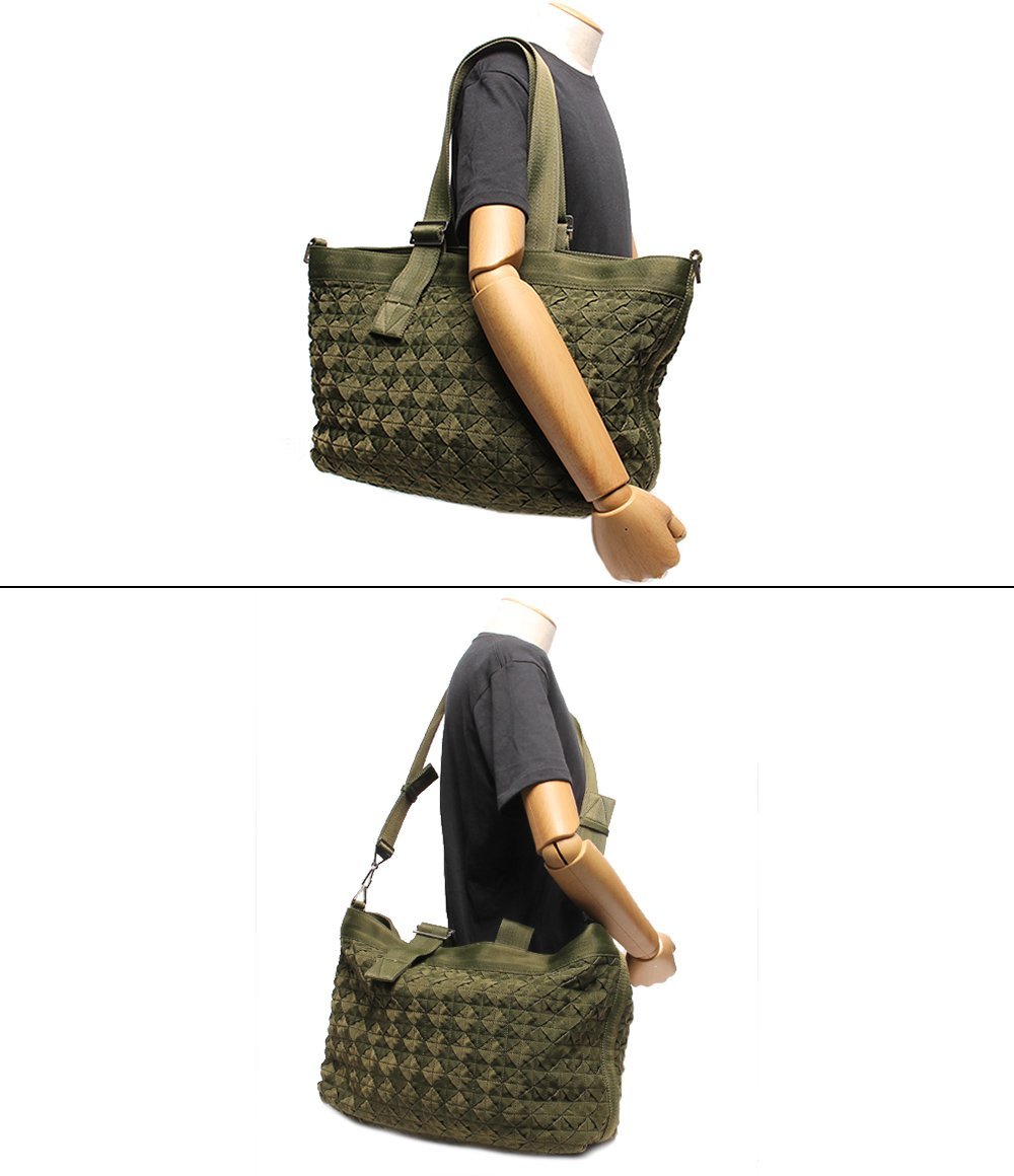 ボッテガベネタ 2wayトートバッグ カーキ系 キャンピング 658293 イントレチャート メンズ BOTTEGA VENETA [0402]の画像8