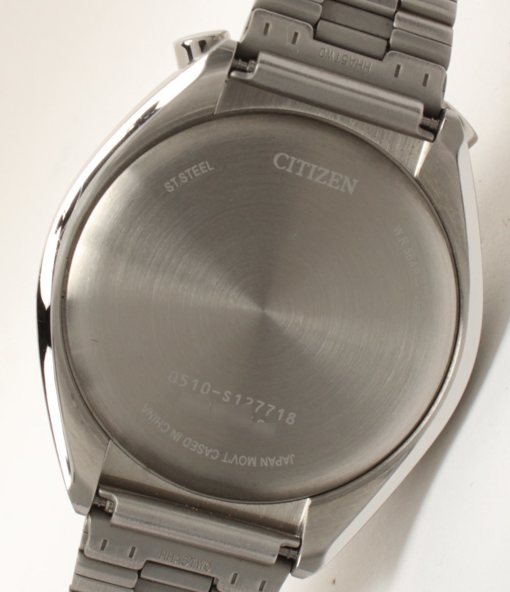 シチズン 腕時計 AN3660-81E TSUNO CHRONO ツノクロノ レコードレーベル クオーツ ブラック メンズ CITIZEN [0304初]_画像4