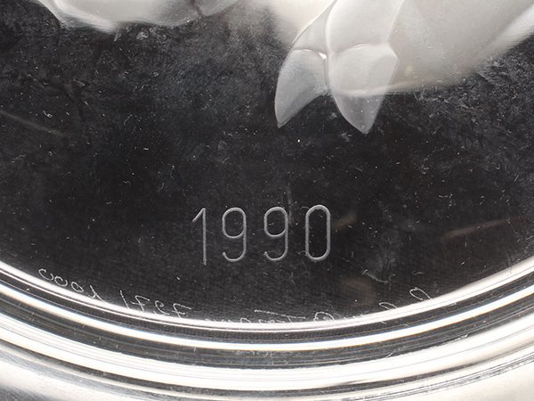 ラリック クリスタルプレート 飾り皿 馬 ホース 21cm 1990 LALIQUE [0502]_画像4