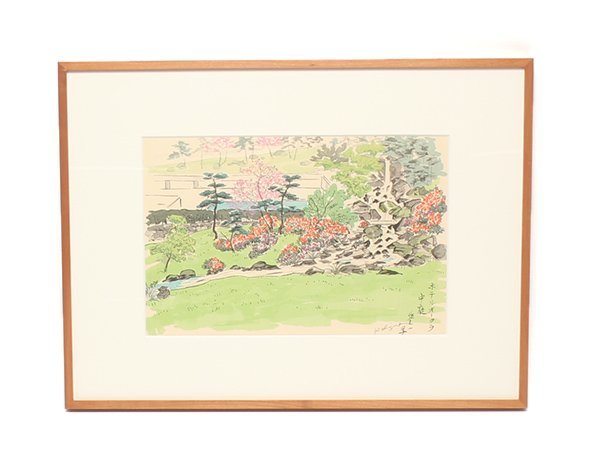  отель okura пейзаж гравюра на дереве сумма средний двор интерьер? холм талон ichi[0402]