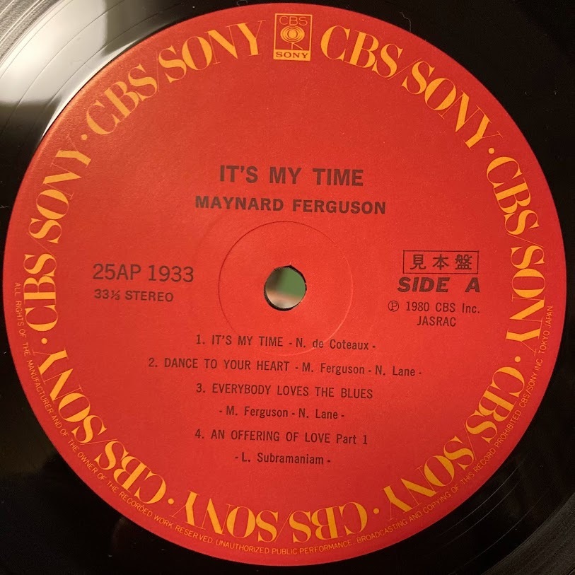 MAYNARD FERGUSON / IT'S MY TIME 日本盤　美盤_画像3