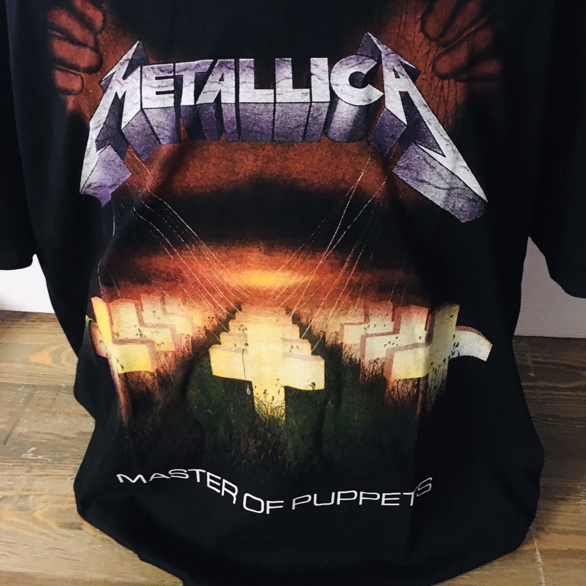 80年代バンド メタリカ　METALICA L バンドTシャツ　ロックTシャツ　メタルロック　ブラック_画像3