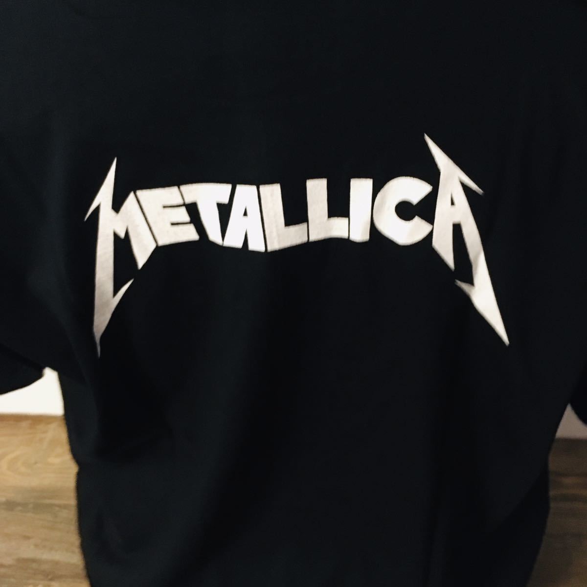80年代バンド メタリカ　METALICA L バンドTシャツ　ロックTシャツ　メタルロック　ブラック_画像5