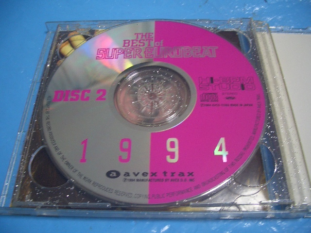 ★ SUPER EUROBEAT THE　BEST　豪華版（2枚組CD／全40曲)　1994年＜ axex trax＞ ◎90年代の懐かしい名曲がラインアップ（ラメ入ケース付）_画像4