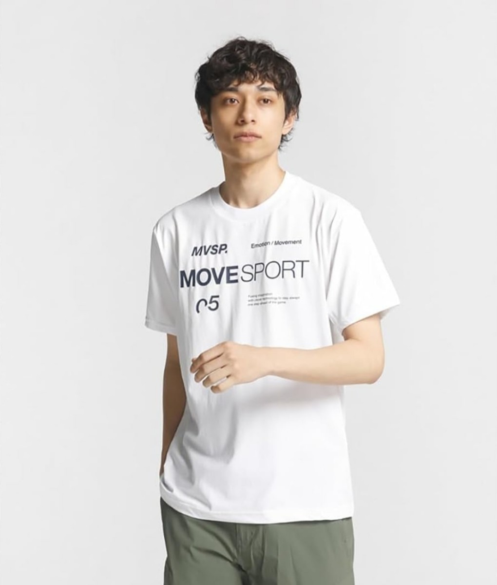 デサント MOVESPORT 半袖 クルーネック UVカット ドライ ストレッチ メンズ Mサイズ_画像3