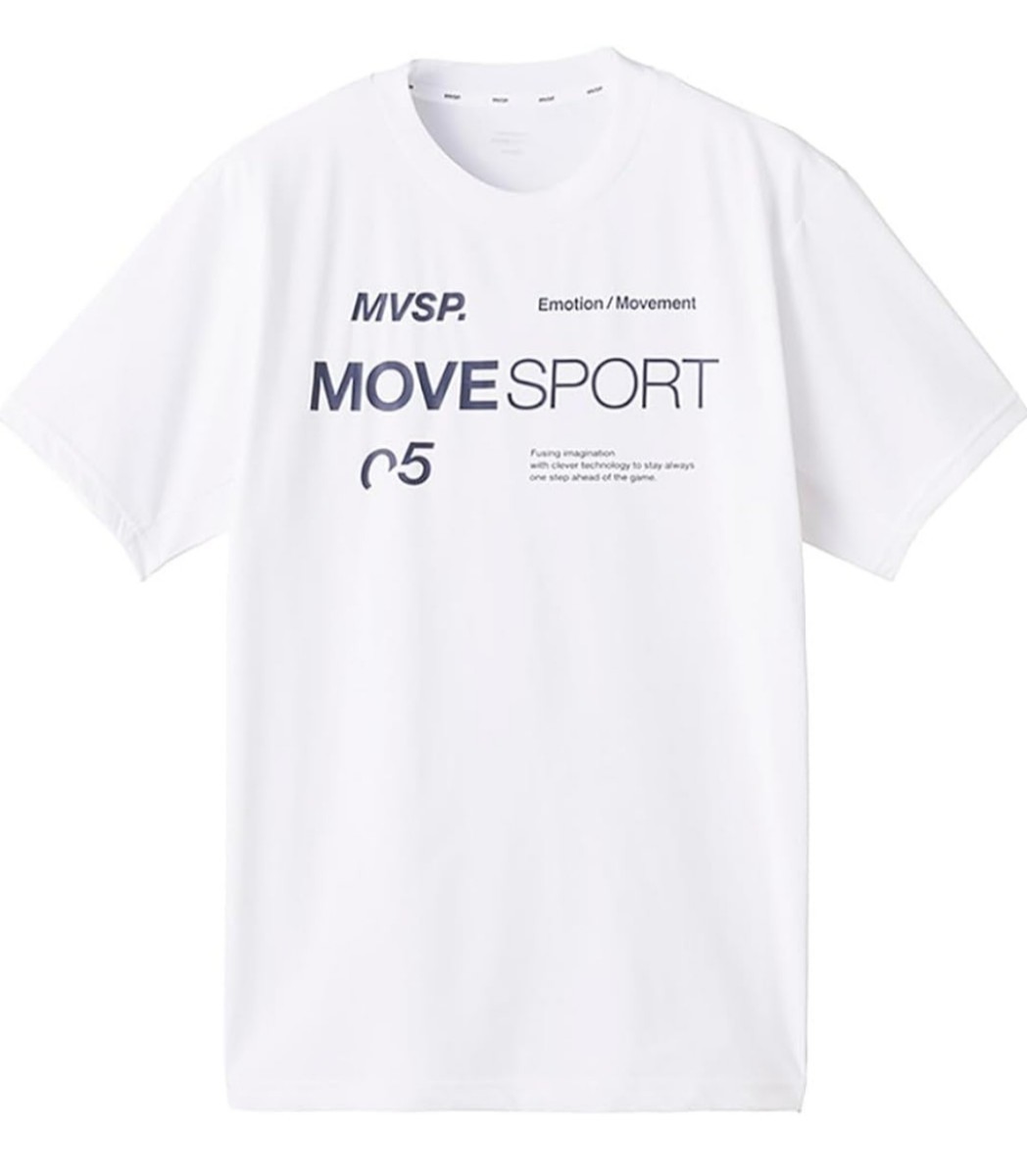 デサント MOVESPORT 半袖 クルーネック UVカット ドライ ストレッチ メンズ Mサイズ_画像1