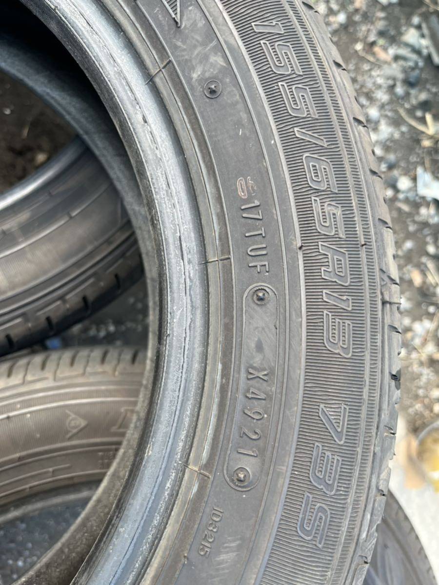 バリ山 155/65R13 2021年製 DUNLOP EC202 夏タイヤ 4本 セット_画像6