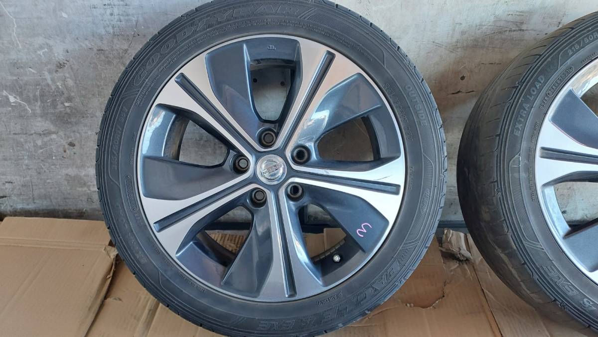 日産 リーフ ZE1 純正 17インチ アルミホイール & タイヤ 4本 セット GOODYEAR 215/50 R17_画像2