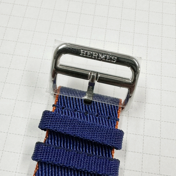 【エルメス】2005　ストラップ　オレンジ　シルバー　箱リボン袋付　キーホルダー エルメス】2005 ストラップ オレンジ シルバー 箱リボン袋付