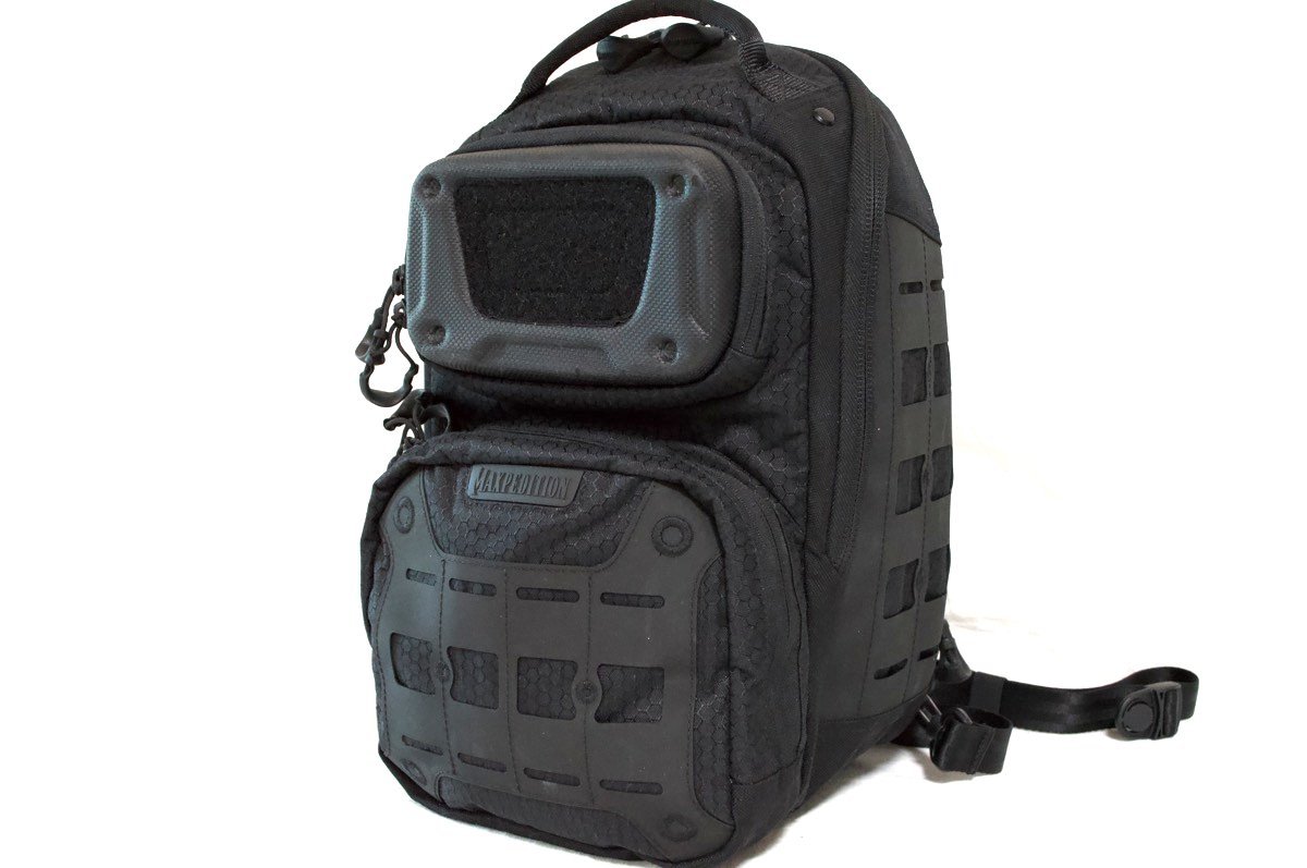 1円●新品同様●MAXPEDITION マックスペディション●スリングバッグ Edgepeak●バックパック●A4 黒 ナイロンキャンバス 通勤通学_画像1