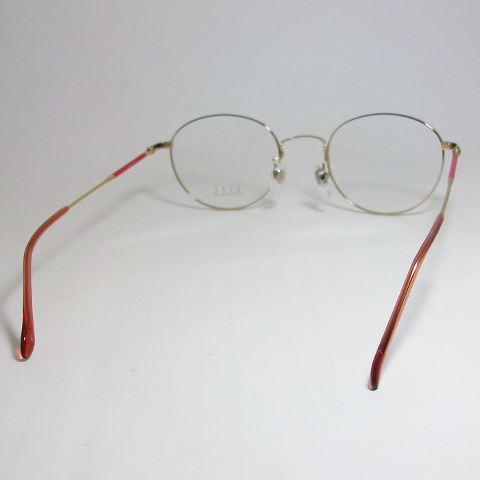 eits エイチ　日本製 レディース　HAMAMOTO　ハマモト 軽量 眼鏡 メガネ フレーム H1179-1-48度付可 レッド　ゴールド_画像4