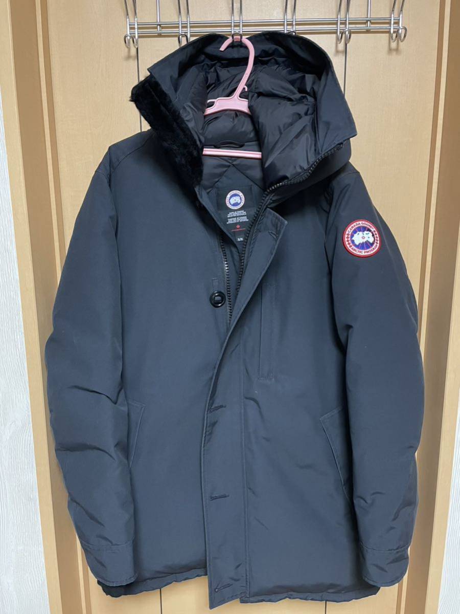 【USED】カナダグース ジャスパー パーカ CANADA GOOSE Jasper Parka サイズXL 色ネイビー Navy 正規品 サザビーリーグ保証タグ付_画像1