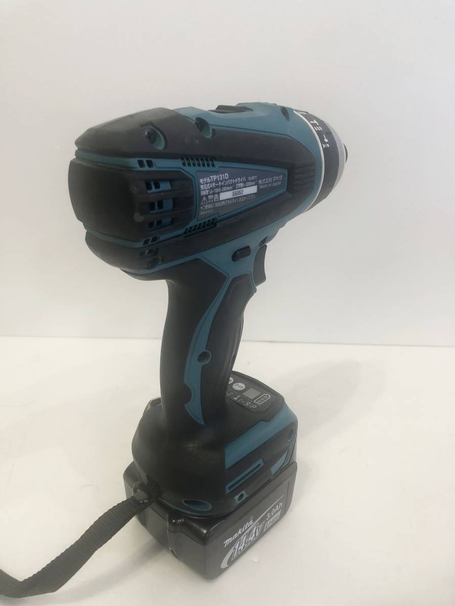 makita マキタ TP131D 4モードインパクトドライバー 14.4V バッテリー付き 電動工具 ブルー 青 動作確認済 AA015060_画像2