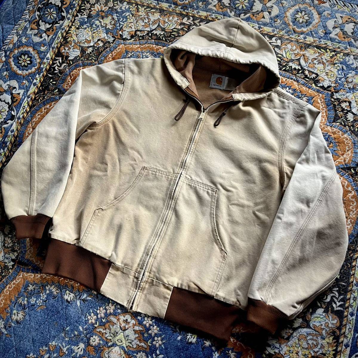 80s carhartt jacket ヴィンテージ カーハート アクティブ ジャケット パーカー デトロイト USA製 チョア トラディショナル カバーオール_画像2