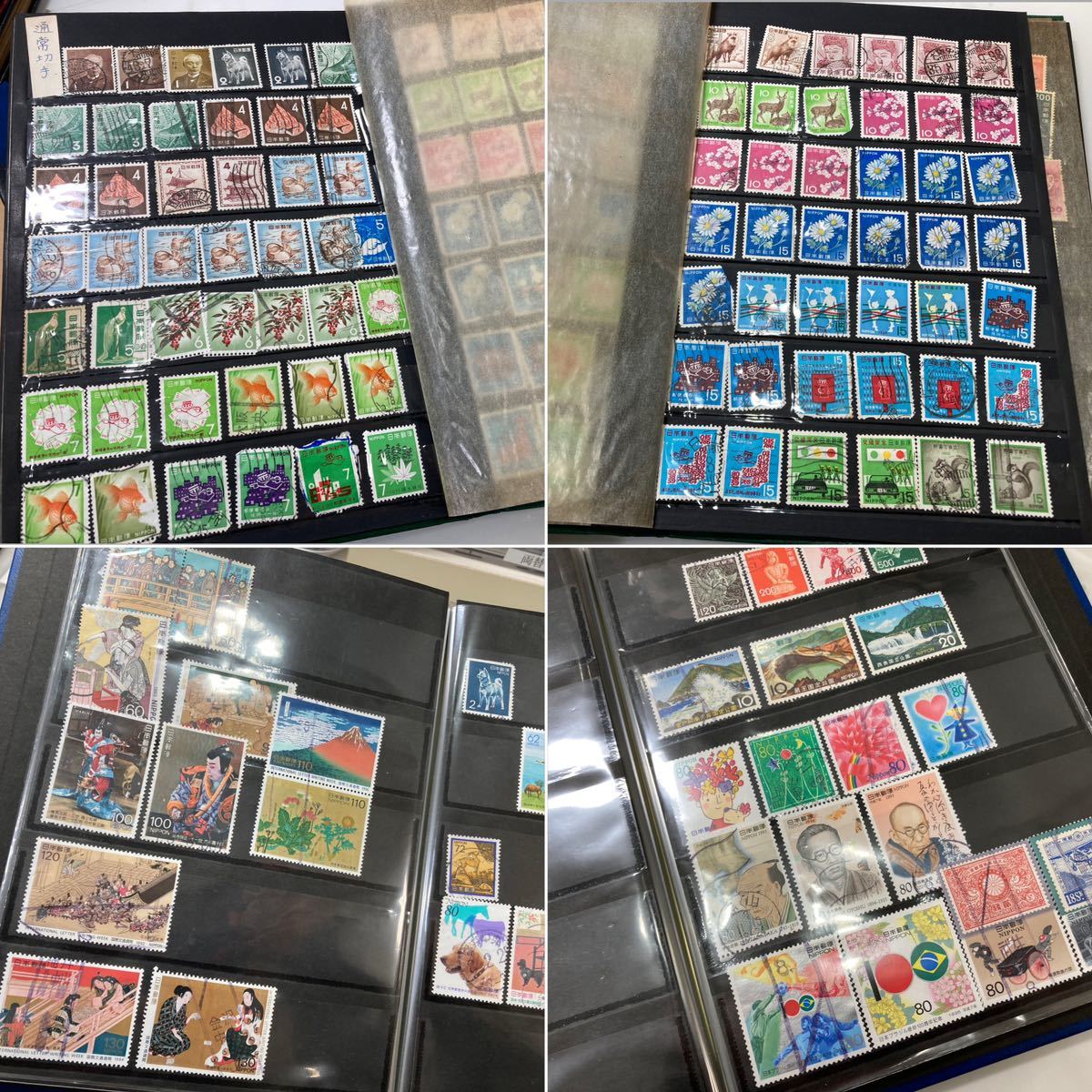 大量　切手アルバム 外国切手、日本切手消印あり まとめ売り_画像5
