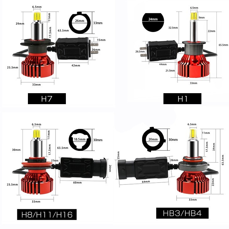 お得!360度発光 PHILIPS 一体型 LEDヘッドライト フォグランプ 21600LM H7/H8/H11/H16/H4/HB3/HB4/H1/H3C/D1/D2/D3/D4 車検対応 送料込 XR_画像9