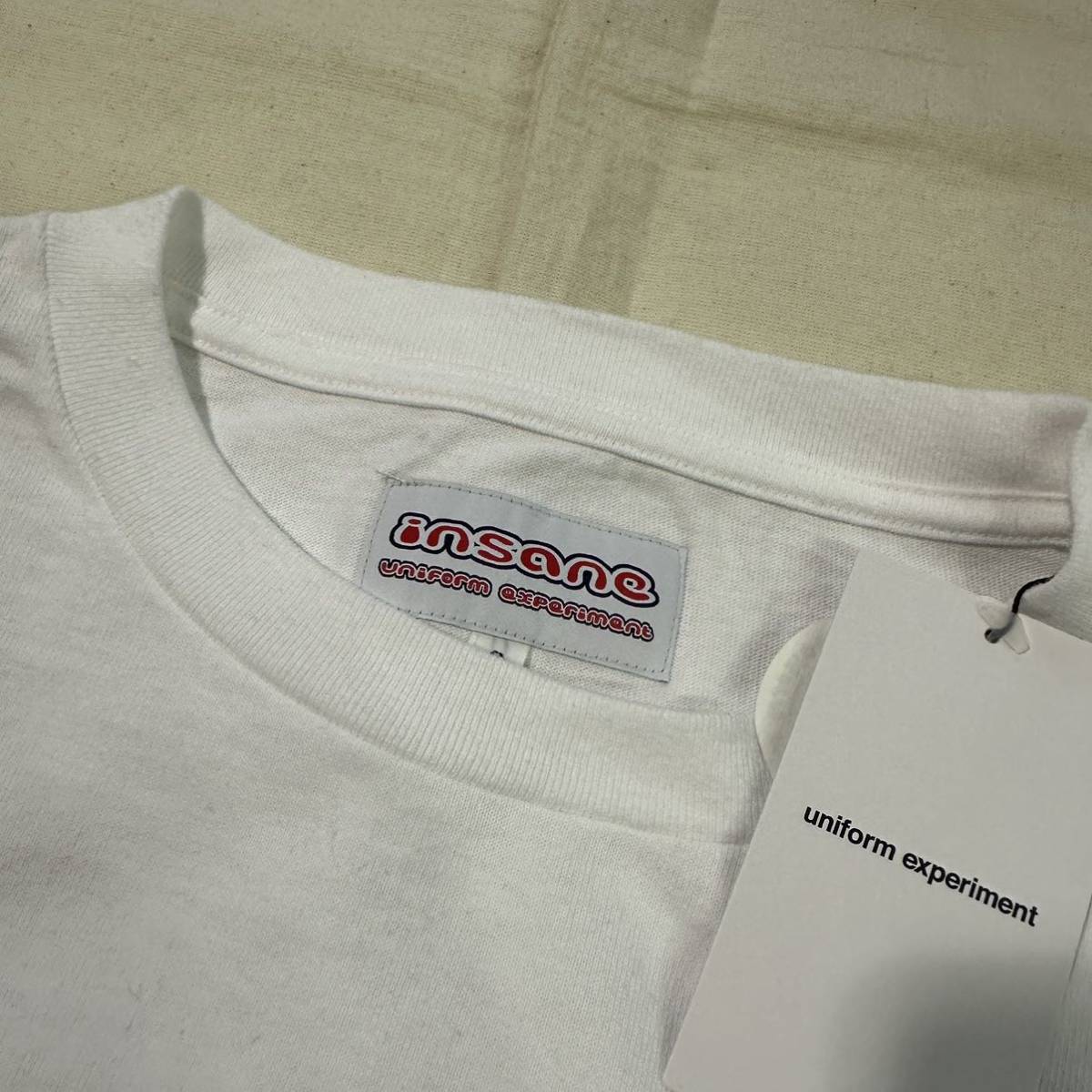 23AW 新品 uniform experiment ユニフォームエクスペリメント INSANE WIDE TEE fragment 藤原ヒロシ インセイン 3 WHITE_画像4