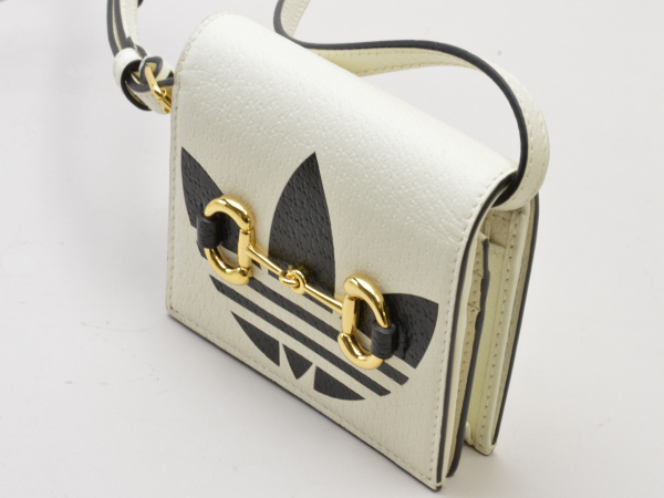 グッチ GUCCI×adidas ホースビット レザー コンパクトウォレット グッチ GUCCI×adidas ホースビット レザー コンパクトウォレット
