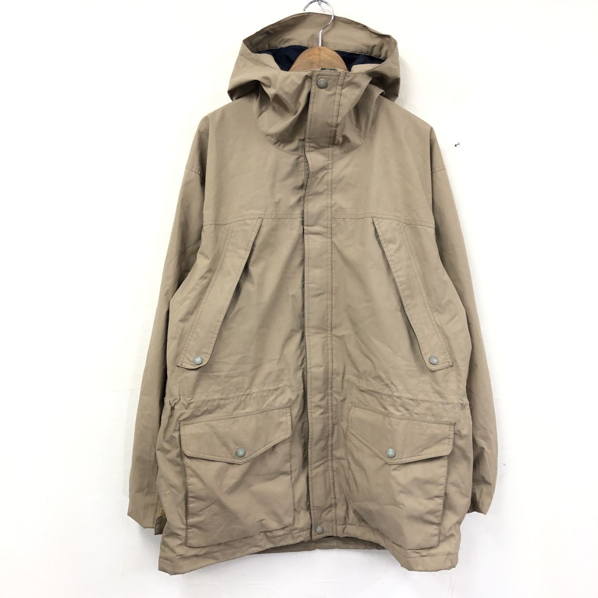 D2377-F◆ old ◆ EDDIE BAUER エディバウアー マウンテンパーカー フーディ ジャケット ◆ sizeL ポリエステル100 ブラウン 古着 メンズ_画像2