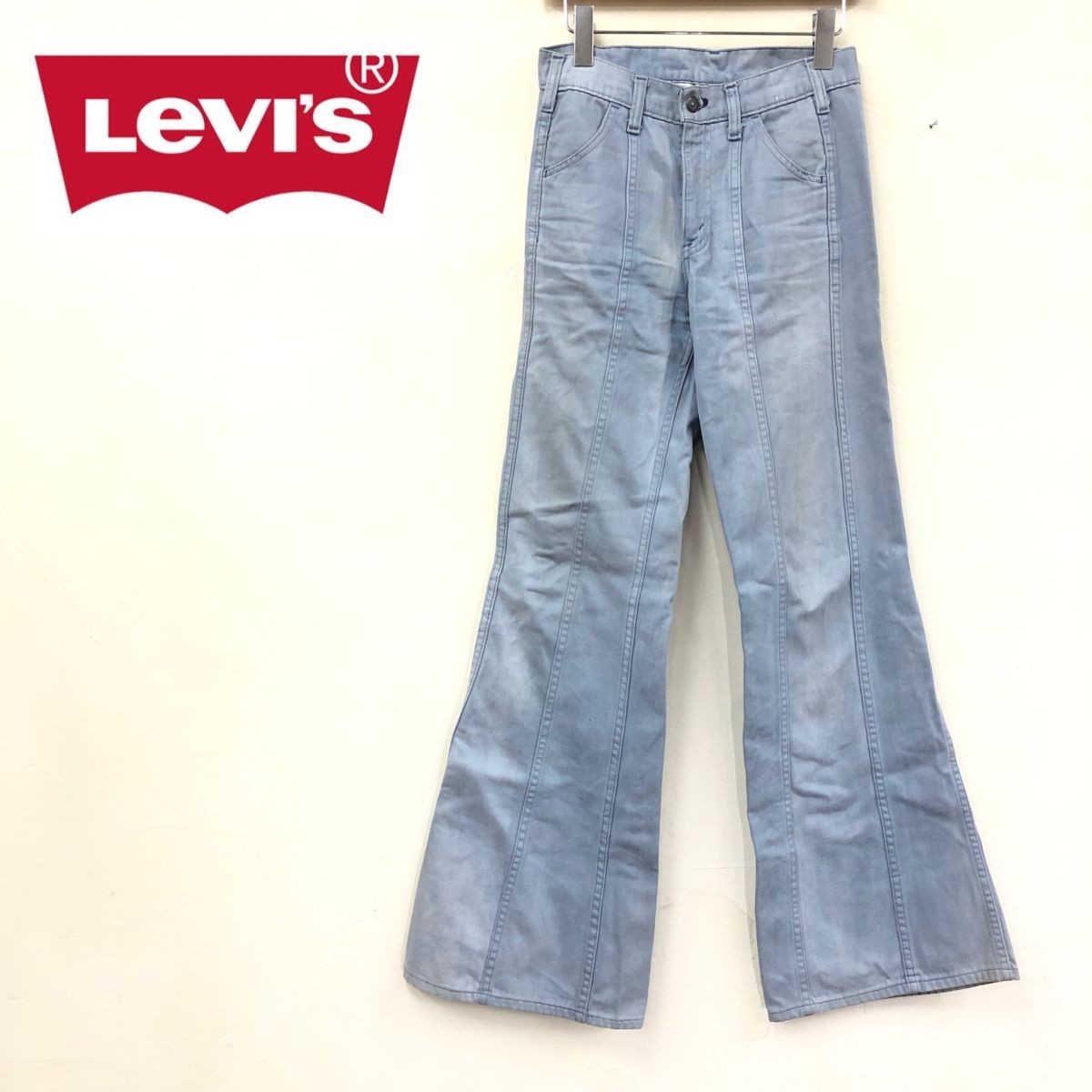 D2362-F-N◆ 80s ◆ vintage ◆ Levi's リーバイス フレアパンツ ブーツカット TALON42 ボトムス old ◆ コットン ブルー 古着 メンズ_画像1