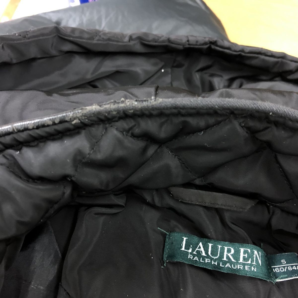 N2170-N◆ LAUREN Ralph Lauren ローレン ラルフローレン キルティングコート ジャケット ◆sizeS ブラック ポリエステル100_画像8