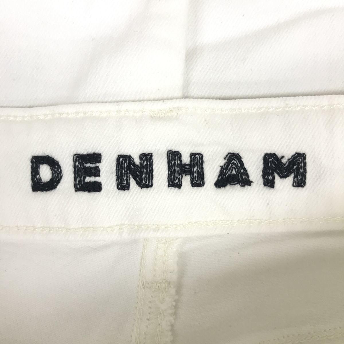 N1130-U-N◆DENHAM デンハム ホワイトデニムパンツ WIDE LEG FIT ベーシック シンプル 無地 カジュアル◆sizeW26 ホワイト コットン_画像8