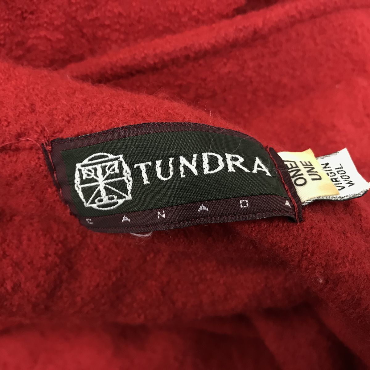 I577-N◆old◆ TUNDRA CANADA ツンドラ ウールコート ロング ドルマンスリーブ 厚手 ◆ sizeONE レッド 毛100 vintage_画像8