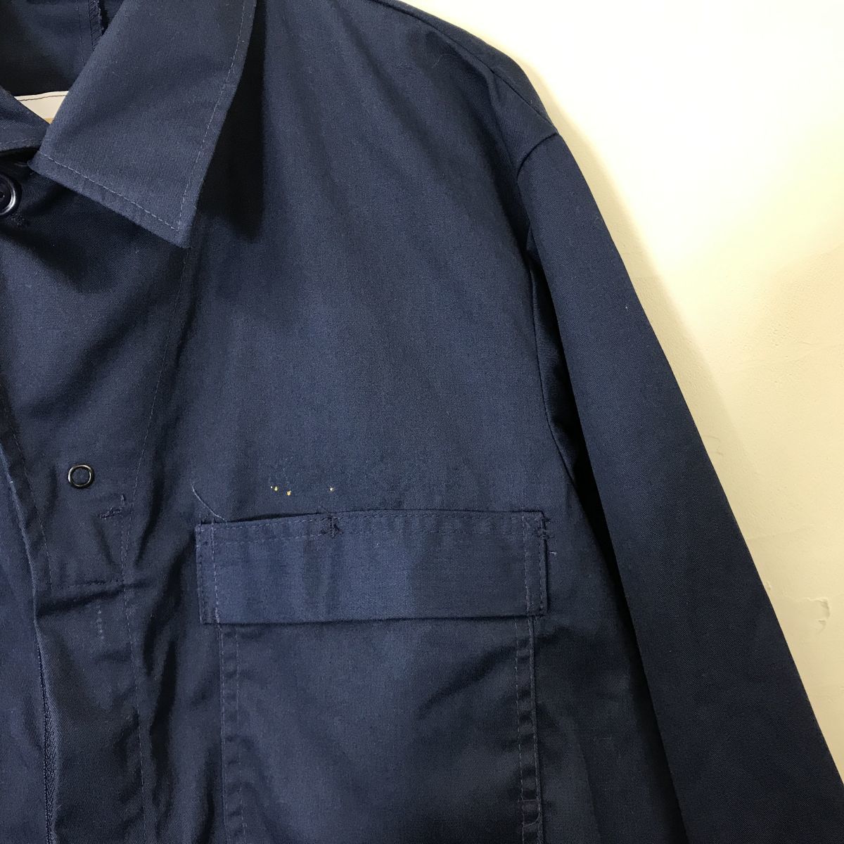 I644-N◆00s◆ US.NAVY FPI Safford アメリカ海軍 オールインワン つなぎ ミリタリー ◆size44R ネイビー 紺 ポリエステル コットン_画像5