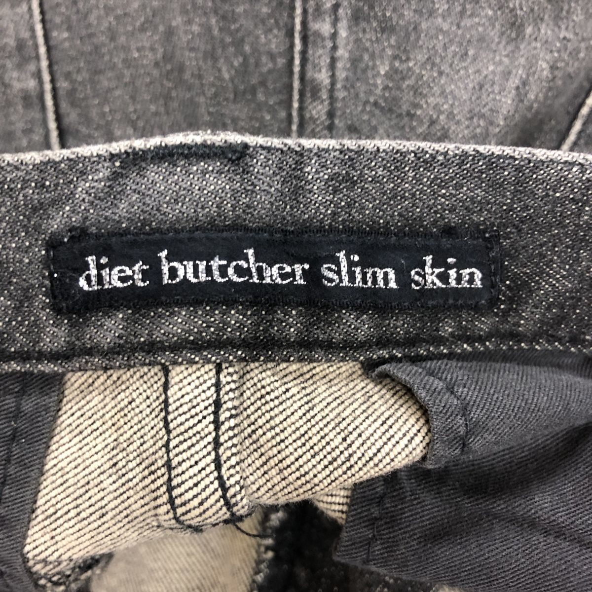 I1343-F-N◆ diet butcher slim skin ダイエットブッチャー スキーニージーンズ デニムパンツ ◆ コットン ポリウレタン ブラック 古着_画像7