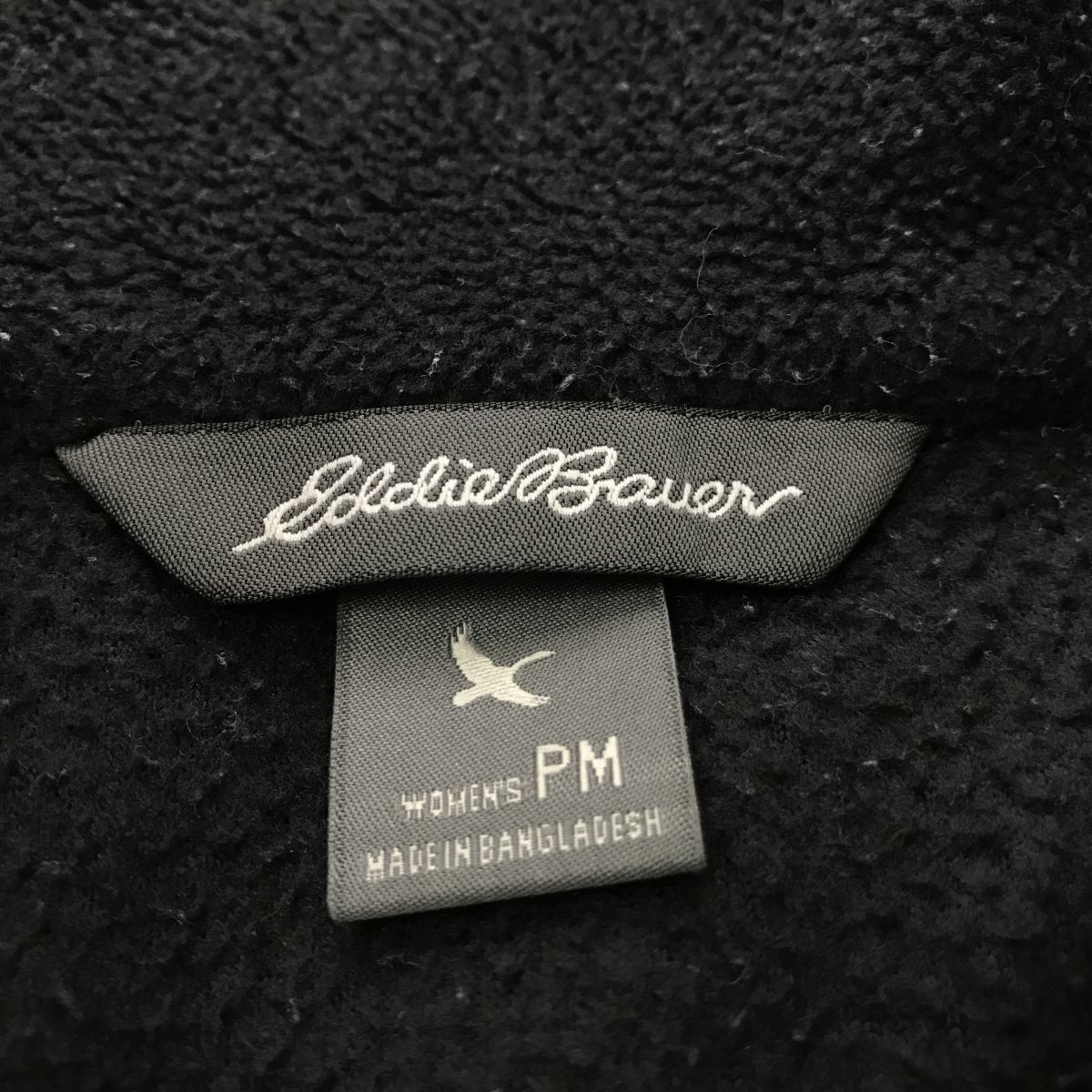 I1981-N◆ Eddie Bauer エディーバウアー フリースベスト ブルゾン レディース ◆ sizePM ブラック 黒 ポリエステル アウトドア_画像7