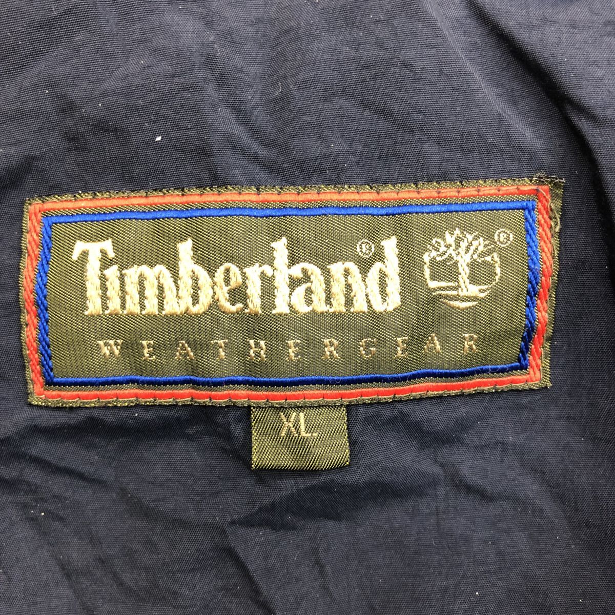 I1852-F◆ Timberland ティンバーランド マウンテンパーカー フーディ ジャケット コート ◆ sizeXL ナイロン100 グリーン 古着 メンズ_画像7