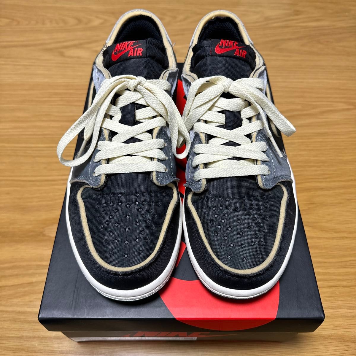 【最終価格】NIKE AIR JORDAN 1 RETRO LOW OG EX "BLACK AND SMOKE GREY 26