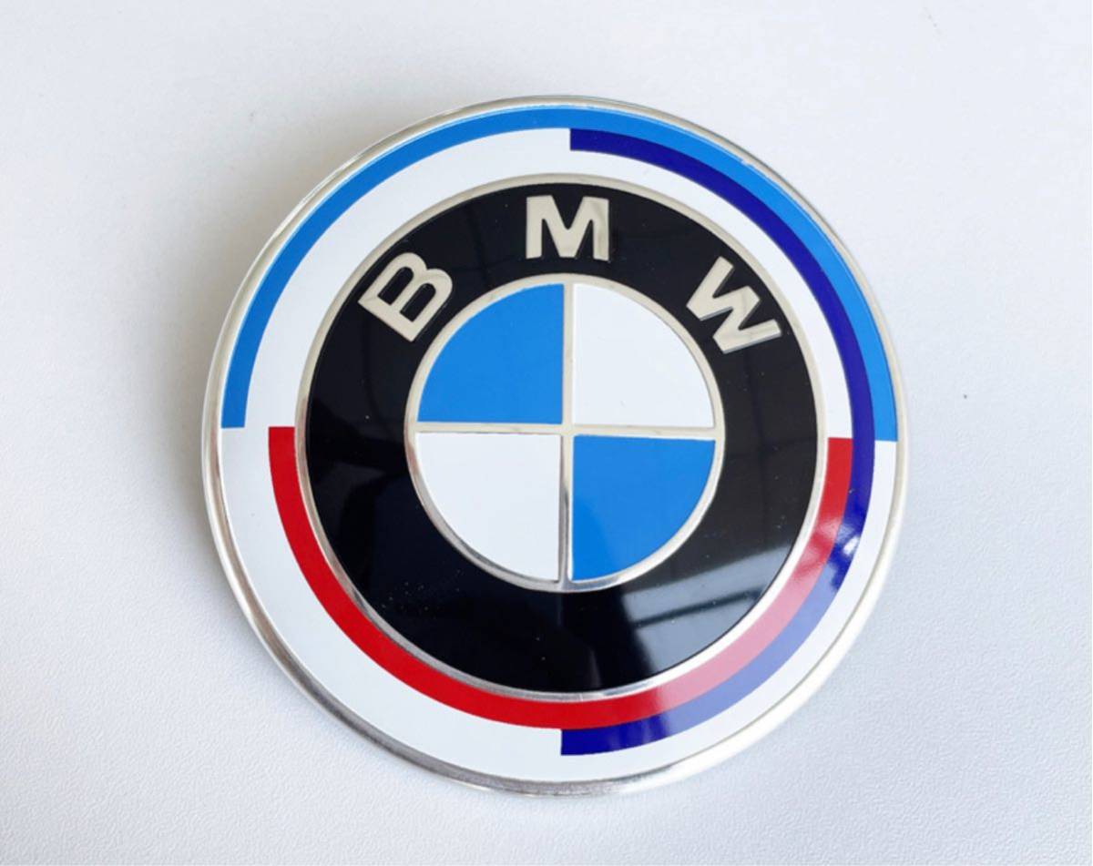 BMWエンブレム　50周年　エンブレム82mm2個　ハンドル用45mmセット