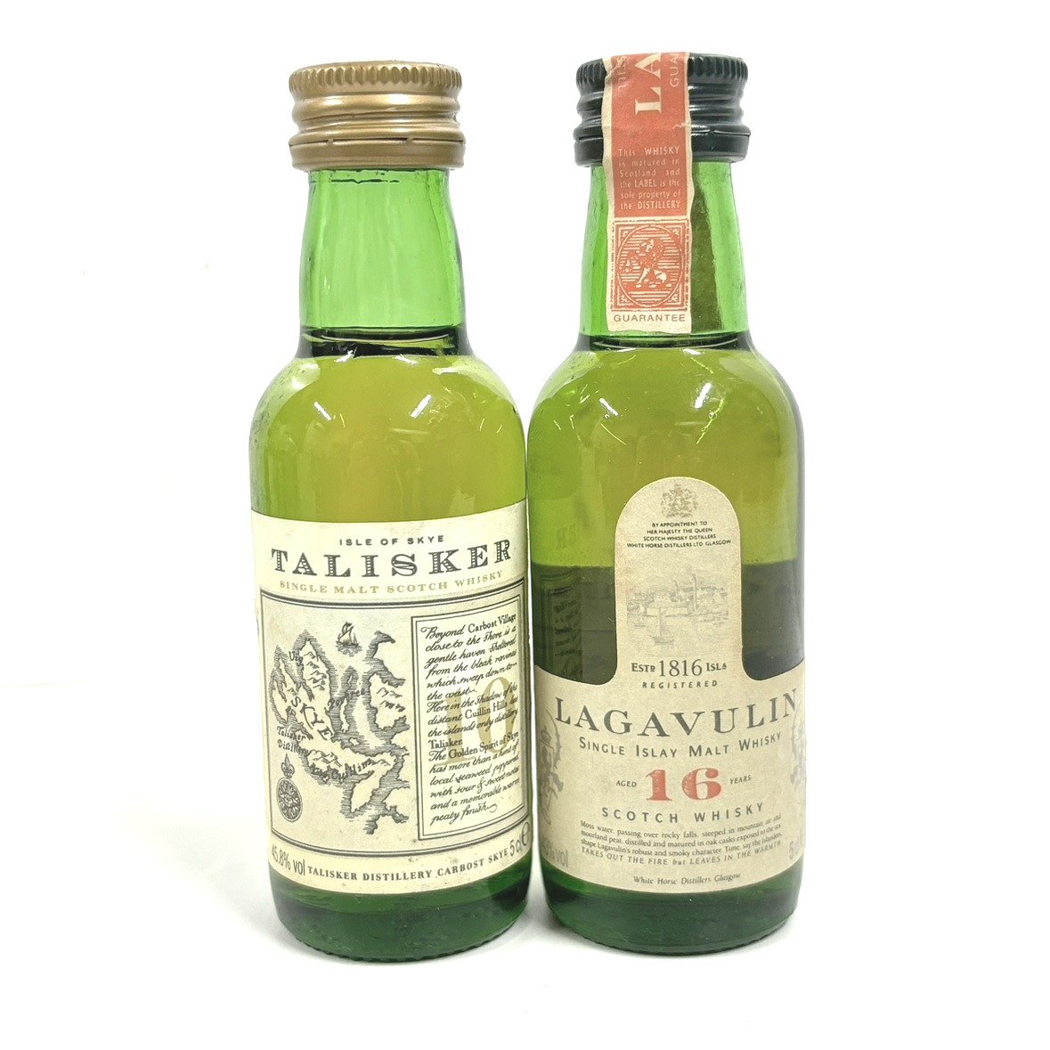 【41】1円～ レア ウイスキー ミニボトル 5本まとめ OBAN14年 RAGGANMORE12年 Dalwhinnie15年 Lagavulin16年 Talisker10年 長期保管 未開栓_画像5