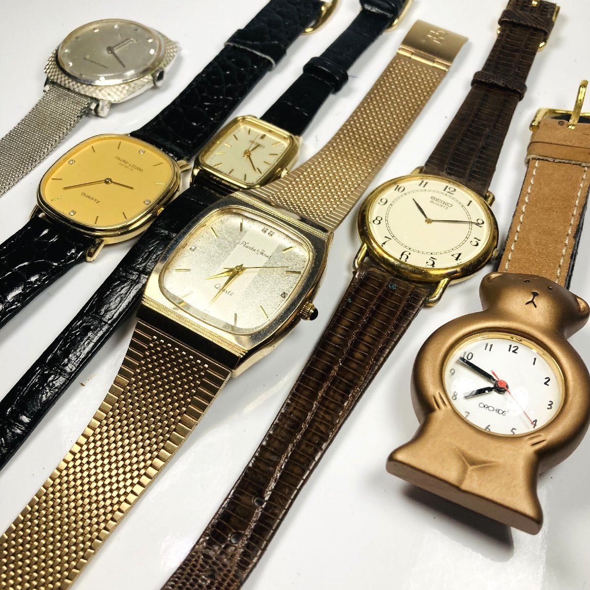 【76】① 1円～ 時計 まとめ ジャンク品 現状品 不動品 6本 腕時計 セイコー SEIKO 1E20-0140 等 メンズ レディース 等_画像2