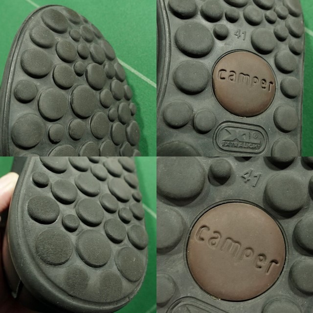 *CAMPER leather race up light weight cushion sole PELOTAS XLITE black 41(26.0cm) beautiful goods!!!*