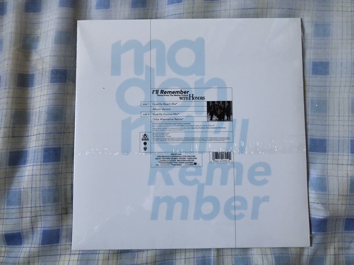 NEW 未開封 綺麗すぎ！ US 12inch I’ll Remember 4 mixes / Madonna マドンナ色々出品中_画像2