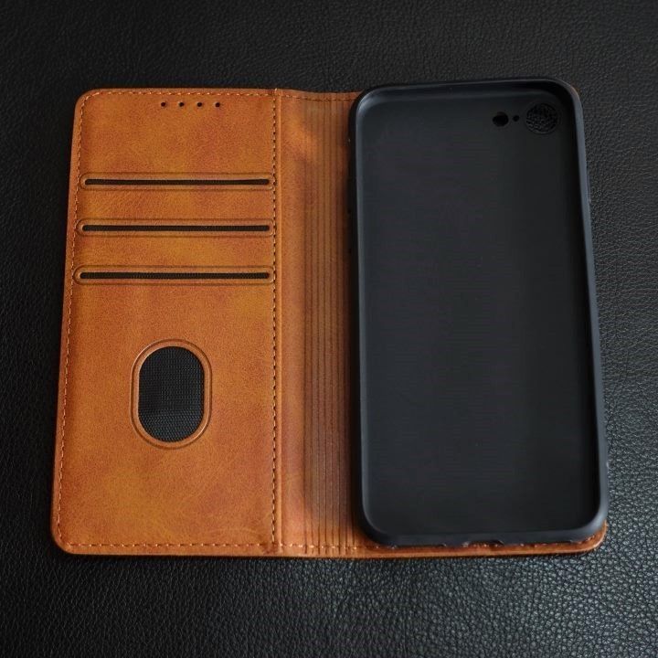 【2点セット】iPhoneSE 第二・第三世代 iPhone7/8 レザーケース+画面保護ガラス 手帳型 カード収納 液晶保護