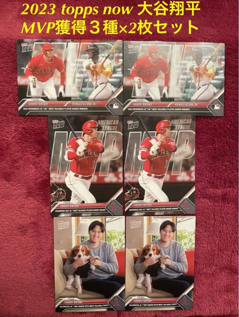 2023 topps now 大谷翔平 OS-16,18,19 MVP獲得３種×2枚セット 愛犬デコピン