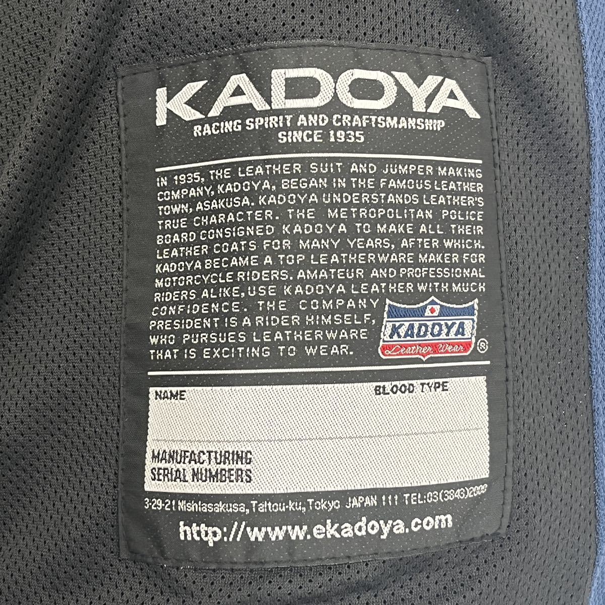 【KADOYA】K'SPRODUCT メッシュライダースジャケットLL/カドヤ_画像5