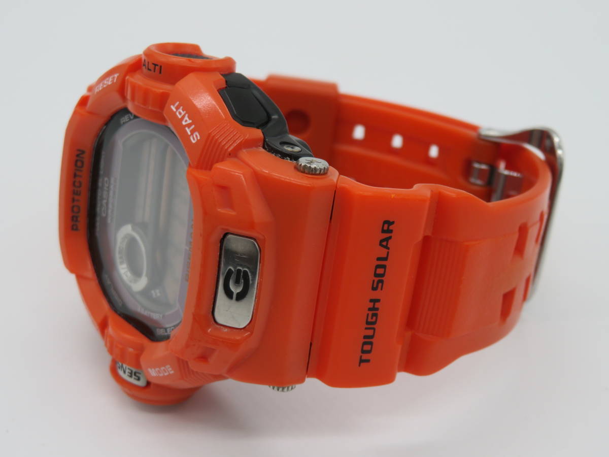 CASIO(カシオ）G-SHOCK RISEMAN タフソーラー　G-9200R　オレンジカラー　腕時計　中古品　ト2ー9A　_画像2