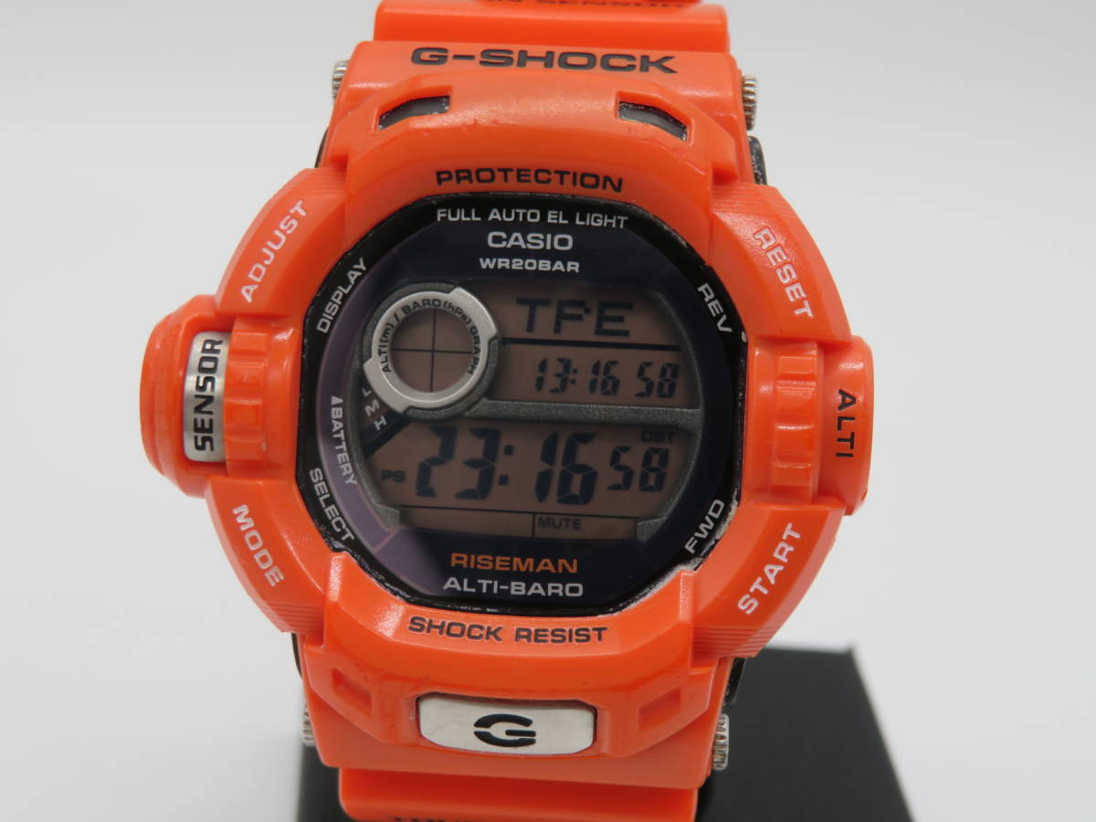 CASIO(カシオ）G-SHOCK RISEMAN タフソーラー　G-9200R　オレンジカラー　腕時計　中古品　ト2ー9A　_画像1