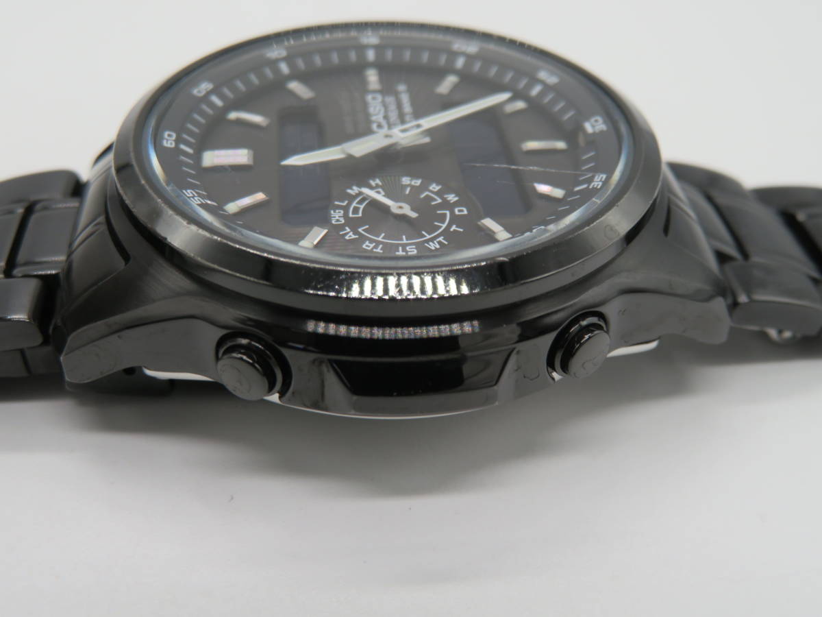 CASIO(カシオ）LINEAGE　wave ceptor　タフソーラー　LCW-M300　ブラックカラー　腕時計　中古品　A2ー21A　_画像8